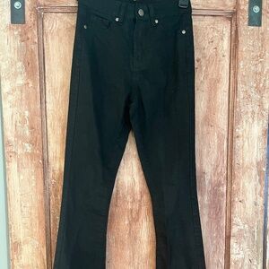 VIP black flare leg pants